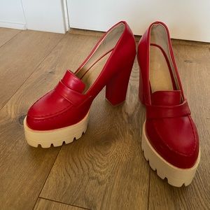 2/20 Red platform loafers (Peewee’s Big Adventure)